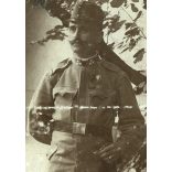 Cabinet Portrait, magyar katona egyenruhában, bajusz, 1. világháború, monarchia, 1900-as évek, Eredeti kabinetfotó, felületén kopásnyomok.  