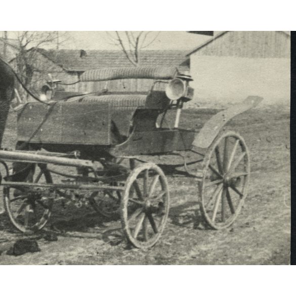 Lovaskocsi, homokfutó az Alföldön, ló, állat, jármű, közlekedés, Horthy-korszak, 1930-as évek, Eredeti fotó, papírkép.  