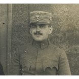 Katonakórházban, magyar katonák ápolónőkkel, egyenruha, kard, 1. világháború, monarchia, 1910-es évek, Eredeti fotó, hátulján feliratozott papírkép.  