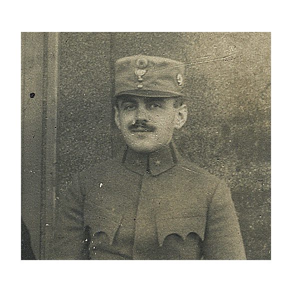 Katonakórházban, magyar katonák ápolónőkkel, egyenruha, kard, 1. világháború, monarchia, 1910-es évek, Eredeti fotó, hátulján feliratozott papírkép.  