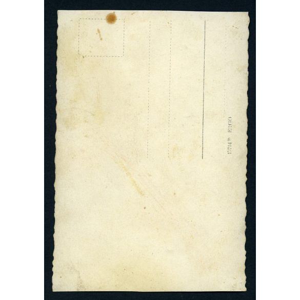 Ismeretlen műterem, különös menyasszony fekete ruhában, esküvő, vőlegény, bajusz, cilinder, virág, Horthy-korszak, 1920-as évek, Eredeti fotó, papírkép. 