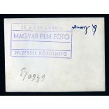 Hofherr, HSCS 30-35 „körmös” traktor szántás közben tehenekkel, jármű, mezőgazdaság, kommunizmus, 1950-es évek. Eredeti fotó, Magyar Film Foto pecsétjével jelzett papírkép.