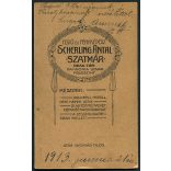 Scherling Antal műterme, Szatmár, Erdély,  elegáns fiatal nő portréja, gyönyörű ruha, monarchia, 1913, 1910-es évek, Eredeti CDV, hátulján feliratozott vizitkártya fotó.   