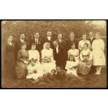 Esküvő, lakodalom, Szeghalom, vőlegény, menyasszony, 1920, 1920-as évek, Békés megye, helytörténet, Eredeti fotó, hátulján feliratozott papírkép. 