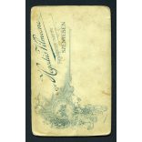 özv. Hegedüs Vilmosné műterme, Szentes, elegáns kislány, gyerek különös kerekes székben, Csongrád-Csanád megye, monarchia, helytörténet, 1890-es évek, Eredeti CDV, vizitkártya fotó.   