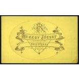 Rezesy József műterme, elegáns szakállas férfi nyakkendőben, monarchia, 1870-es évek, Eredeti CDV, dombornyomott vizitkártya fotó.   