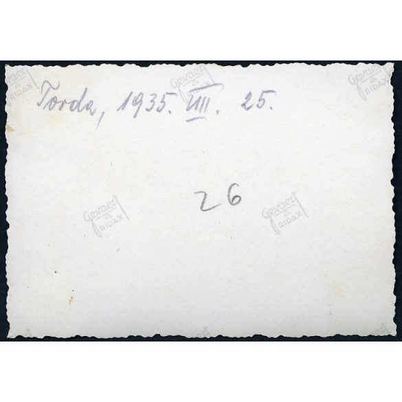 Fürdés a tóban, Torda, Erdély, fürdőruha, strand, helytörténet, Horthy-korszak, helytörténet, 1935., 1930-as évek, Eredeti fotó, hátulján feliratozott papírkép. 