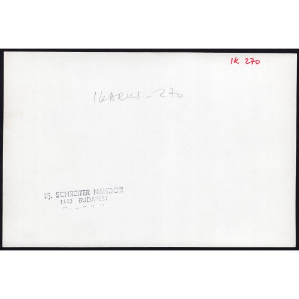 Nagyobb méret! Az Ikarus 270 típusú járműve. Magyarország, busz, közlekedés, közlekedéstörténet, helytörténet, 1970-es évek, Eredeti fotó, papírkép.   