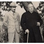 Nagyobb méret! Erdélyi ferences szerzetesek a szőlőnél, földbirtokos, Balatonőszöd, Somogy megye, Horthy-korszak, szerzetesek, egyház, vallás, helytörténet, 1938. szeptember, 1930-es évek, 