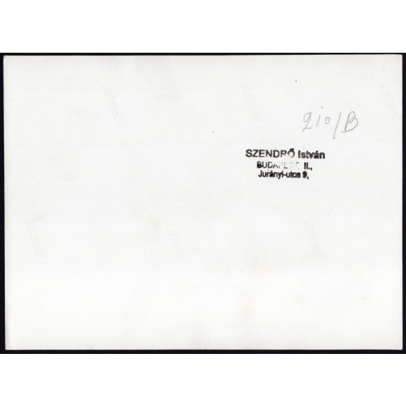 Nagyobb méret, Szendrő István fotóművészeti alkotása, korcsolyázás a városligeti műjégpályán, Vajdahunyad vára, Budapest, Magyarország, 1930-as évek. Eredeti, pecséttel jelzett fotó, 