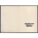 Nagyobb méret, Szendrő István fotóművészeti alkotása, Hősök tere, háttérben a Szépművészeti Múzeummal, Budapest, szobrok, épület, utcakép, 1930-as évek. Eredeti, pecséttel jelzett fotó, papírkép. 