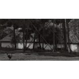 Nagyobb méret, Szendrő István fotóművészeti alkotása, a pusztaszabolcsi víztorony, Pusztaszabolcs, Fejér megye, épület, 1930-as évek. Eredeti, pecséttel jelzett fotó, papírkép.