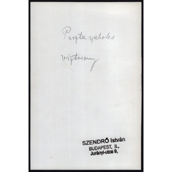 Nagyobb méret, Szendrő István fotóművészeti alkotása, a pusztaszabolcsi víztorony, Pusztaszabolcs, Fejér megye, épület, 1930-as évek. Eredeti, pecséttel jelzett fotó, papírkép.