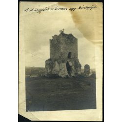   A vár egyik bástyája,  Diósgyőr (Miskolc), Horthy-korszak, helytörténet, 1923, 1920-as évek, Eredeti fotó, papírkép, foltos, sérült, alsó sarkánál hiányos. 