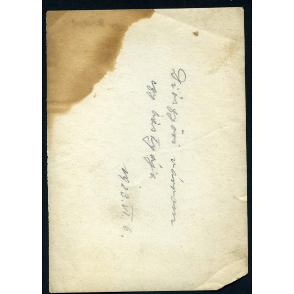 A vár egyik bástyája,  Diósgyőr (Miskolc), Horthy-korszak, helytörténet, 1923, 1920-as évek, Eredeti fotó, papírkép, foltos, sérült, alsó sarkánál hiányos. 