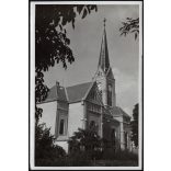 Nagyobb méret, Szendrő István fotóművészeti alkotása, szombathelyi evangélikus templom, Szombathely, Vas megye, egyház, vallás, templom, 1930-as évek. Eredeti, pecséttel jelzett fotó, papírkép. 