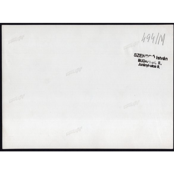 Nagyobb méret, Szendrő István fotóművészeti alkotása, fátyollal a Margit-szigeten, balett, Budapest, 1930-as évek. Eredeti, pecséttel jelzett fotó, papírkép, Agfa Brovira papíron. 