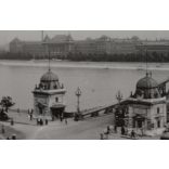 A Szabadság híd pesti hídfője, Duna, Budapest, utcakép, Horthy-korszak, helytörténet, 1930-as évek, Eredeti fotó, papírkép.   
