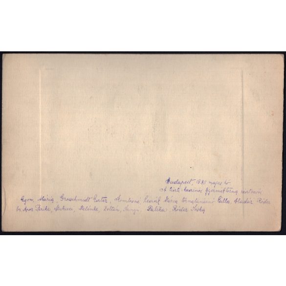 Nagyobb méret, a tiszti-kaszinói gyermektorna résztvevői, Budapest, csoportkép, Horthy-korszak, tanár, helytörténet, 1930. május, 1930-as évek, Eredeti fotó, kartonra ragasztott fénykép, papírkép.   