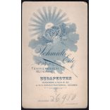 Schmidt Ede fényképészeti műterme, Budapest, kislány hullahopp karikával, monarchia, 1890, 1890-es évek, Eredeti CDV, vizitkártya fotó.  