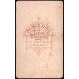 Pribék Antal műterme, Székesfehérvár, Fejér megye, elegáns úr bajusszal, császárszakállall, portré, monarchia, 1870-es évek, Eredeti CDV, vizitkártya fotó.  