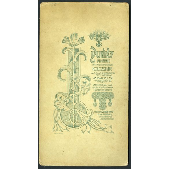 Dunky fivérek műterme, Kolozsvár, Erdély, kislány játék kutyával, szobor, monarchia, 1890-es évek, Eredeti kabinetfotó. 