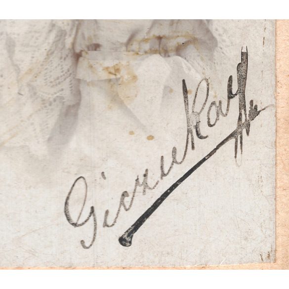 Ferencz és Társa műterem, Kolozsvár, Erdély, elegáns hölgy virágokkal, monarchia, 1896. augusztus 28., 1890-es évek, Eredeti CDV, vizitkártya fotó.   