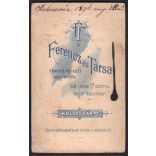 Ferencz és Társa műterem, Kolozsvár, Erdély, elegáns hölgy virágokkal, monarchia, 1896. augusztus 28., 1890-es évek, Eredeti CDV, vizitkártya fotó.   