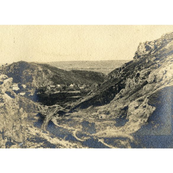 Nagyobb méret, Budaörs látképe, Horthy-korszak, helytörténet, Pest megye, 1930, 1930-as évek, Eredeti fotó, kartonra kasírozott papírkép, „művészfólia” segítségével készült nagyítás. 