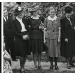 Hajdu Anna  (jelmeztervező,  grafikus, később Dr. Kovács Péter néprajzkutató felesége) esküvője napján, Tiszacsege, menyasszony, 1942, 1940-es évek, Hajdu-Bihar megye, Horthy-korszak, Eredeti fotó, pa