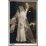 Tóth Margit fényképész, Budapest, esküvő, menyasszony, vőlegény, 1930-as évek, Horthy-korszak, Eredeti fotó, jelzett papírkép.  