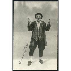   Kenedi Dezső artista, bohóc, művész, cirkusz, 1920-as évek, Horthy-korszak, Eredeti képeslap fotó, papírkép.  