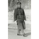 Puskás őrség felvonulása, Orbók István őrparancsnok, testőrség, Budapest, Budai Vár, katona, egyenruha, 1931, 1930-as évek, Horthy-korszak, helytörténet. Eredeti fotó, papírkép.  