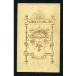 Javorik & Jandaurek műterem, Ungvár, Kárpátalja,  elegáns nő portréja, monarchia, 1890, 1890-es évek, Eredeti CDV, vizitkártya fotó.   