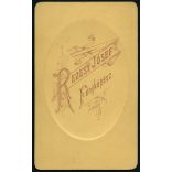 Rezesy Jósef műterme, elegáns szakállas férfi portréja, 1870-es évek, Eredeti, dombornyomott CDV, vizitkártya fotó.  