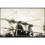 Photo-Manufaktur E. Jelussich, Fiume-Abbazia, utazás a Tátra tengerjáró gőzhajón, csodálatos kalapok, jármű, közlekedés, Monarchia, 1911, 1910-es évek, Eredeti fotó, papírkép.  