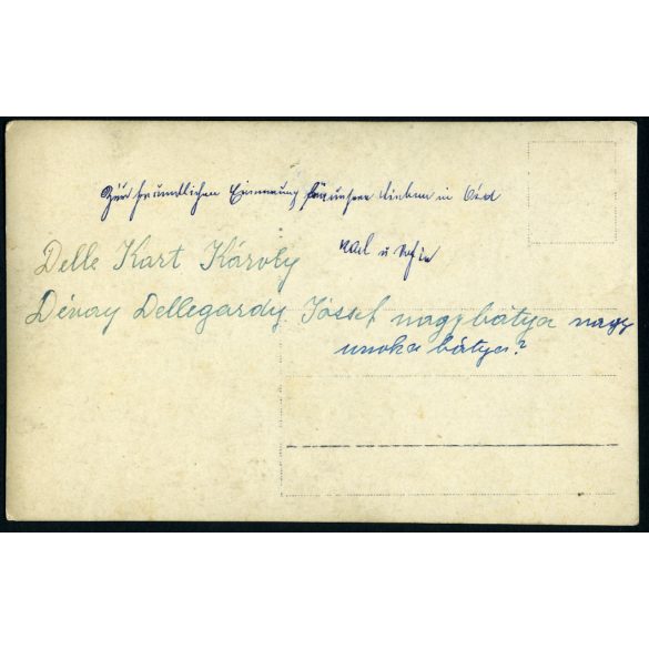 Delle Kart Károly katonatiszt esküvője, Ózd, menyasszony, vőlegény, virág, ünnep, monarchia, helytörténet,1910-es évek, Eredeti hátulján feliratozott fotó, papírkép.   méret megközelítőleg (centiméterben): 8.5 x 13.8 Használt! Eredeti nagyítás! Nem r