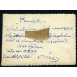 Magyar katonák a Latorca folyónál, Hársfalva, Kárpátalja, egyenruha, 2. világháború, Horthy-korszak, helytörténet, 1944, 1940-es évek, Eredeti fotó, hátulján feliratozott, szignózott papírkép a tábori posta számával.  