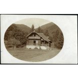 Nyaraló a hegyek között, Szilvásvárad, faház, nyaraló, Bükk, Heves megye, monarchia, helytörténet 1910-es évek, Eredeti fotó, papírkép.   