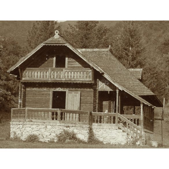 Nyaraló a hegyek között, Szilvásvárad, faház, nyaraló, Bükk, Heves megye, monarchia, helytörténet 1910-es évek, Eredeti fotó, papírkép.   