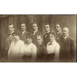  Gasché Gusztáv fényképész, Budapest, Réczey család, elegáns nők és férfiak csoportja, 1920-as évek, Eredeti fotó, papírkép.  