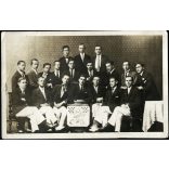 Vörösmarty zene kör, elegáns férfiak csoportja, művészet, 1919, 1910-es évek, Eredeti fotó, papírkép.  