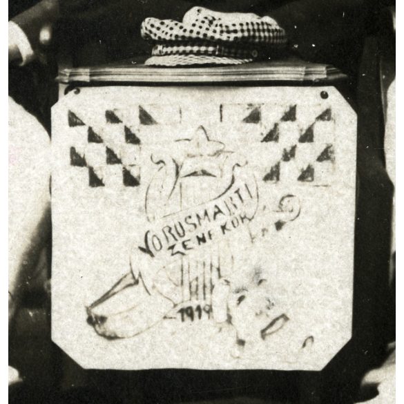 Vörösmarty zene kör, elegáns férfiak csoportja, művészet, 1919, 1910-es évek, Eredeti fotó, papírkép.  