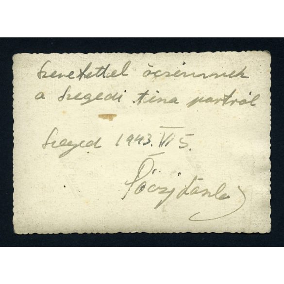 2 darab fotó, épül a rakpart, Szeged, Tisza-part, városkép, Horthy-korszak,  1943, 1940-es évek, Két darab eredeti fotó, papírkép.  