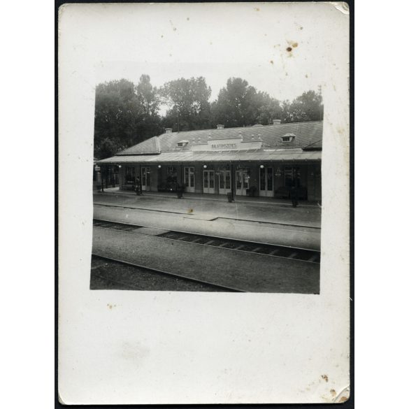 Vasútállomás, Balatonszemes, Balaton, közlekedés, vonat, Horthy-korszak, 1930-as évek, Eredeti fotó, papírkép.   