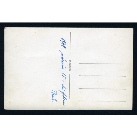 Március 15.-i felvonulás, Budapest, „…Székesfőváros Elektromos Művei” transzparens, nemzeti ünnep, kommunizmus, 1948, 1940-es évek, Eredeti fotó, papírkép.  