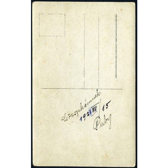 Férfi („Puby”) világos színű egyenruhában, cserkész?, tengerész?, folyamőr?, Horthy-korszak,  1921, 1920-as évek, Eredeti fotó, papírkép.   