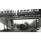 Úttörővasút, Ikarus busz, Budapest, Budakeszi út, 22-es busz, jármű, közlekedés, helytörténet, 1960-as évek, Eredeti fotó, papírkép.  