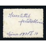 Fiatal férfiak a szobornál, Gönc, városkép, Horthy-korszak, helytörténet, 1937, 1930-as évek, Eredeti fotó, feliratozott, papírkép.  