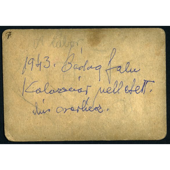 Magyar cserkésztábor Kolozsvár közelében, Erdély, Bádok (?) falu, cserkész egyenruha, sátor, tábor,  Horthy-korszak, 1943, 1940-es évek, Eredeti fotó, hátulján feliratozott papírkép. 